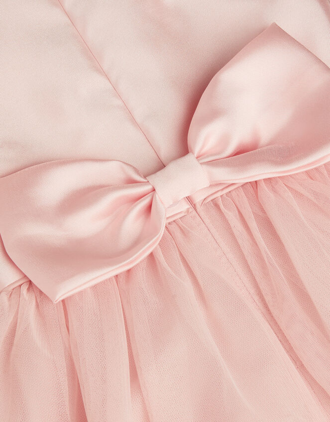 Eden Appliqu&eacute; Rose Tulle Dress, Pink (DUSKY PINK), large