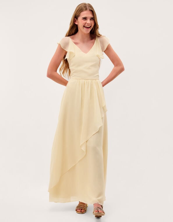 Indi Tie-Back Prom Dress, Yellow (LEMON), large