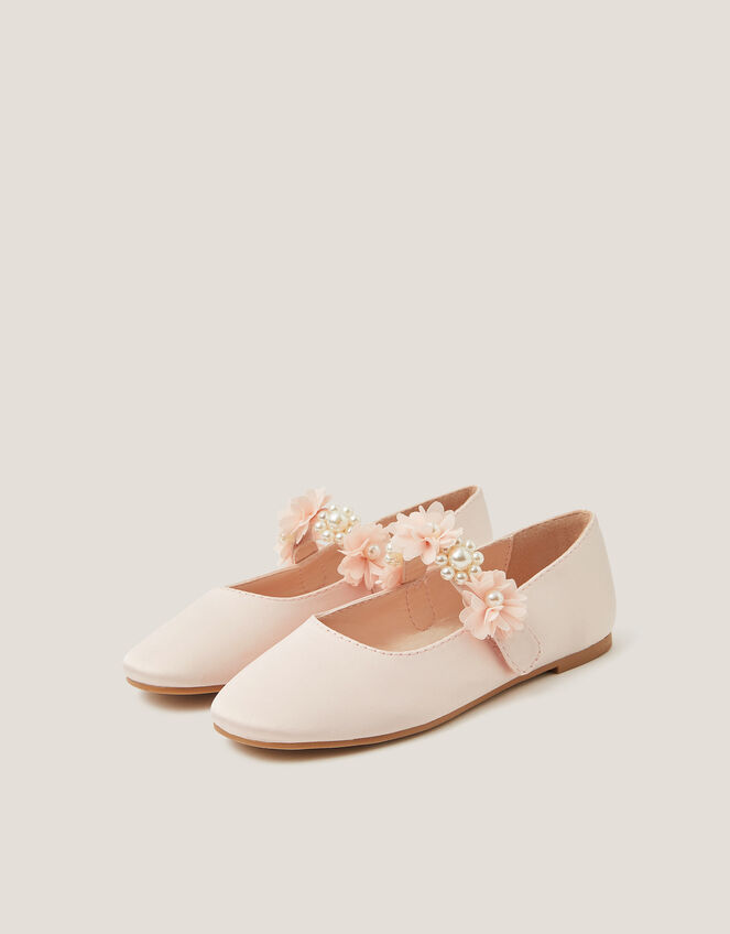 Pearl Flower Ballet Flats, Pink (PINK), large