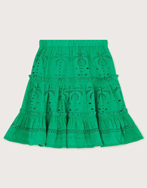 Boutique Broderie Palm Skirt, Green (GREEN), large