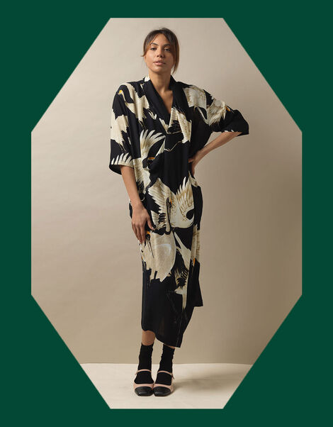 One Hundred Stars Rachel Dress, Black (BLACK), large