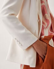 Ashley Double-Breasted Blazer, Ivory (IVORY), large