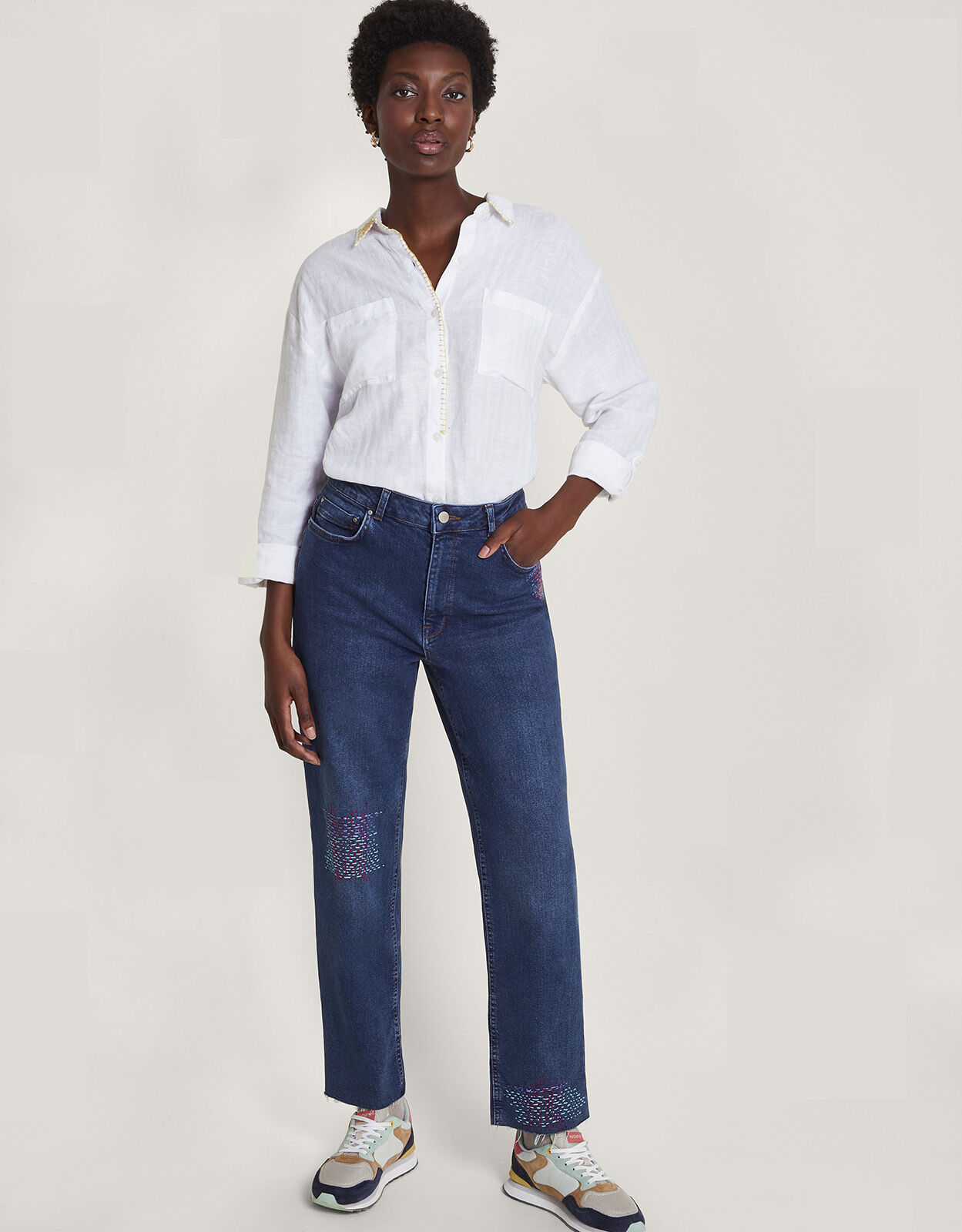 Megan blue mom jeans hot sale