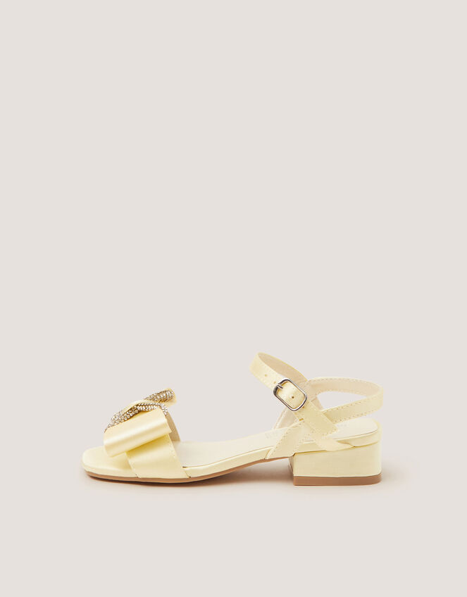 Diamant&eacute; Bow Low Heel Sandals, Yellow (YELLOW), large