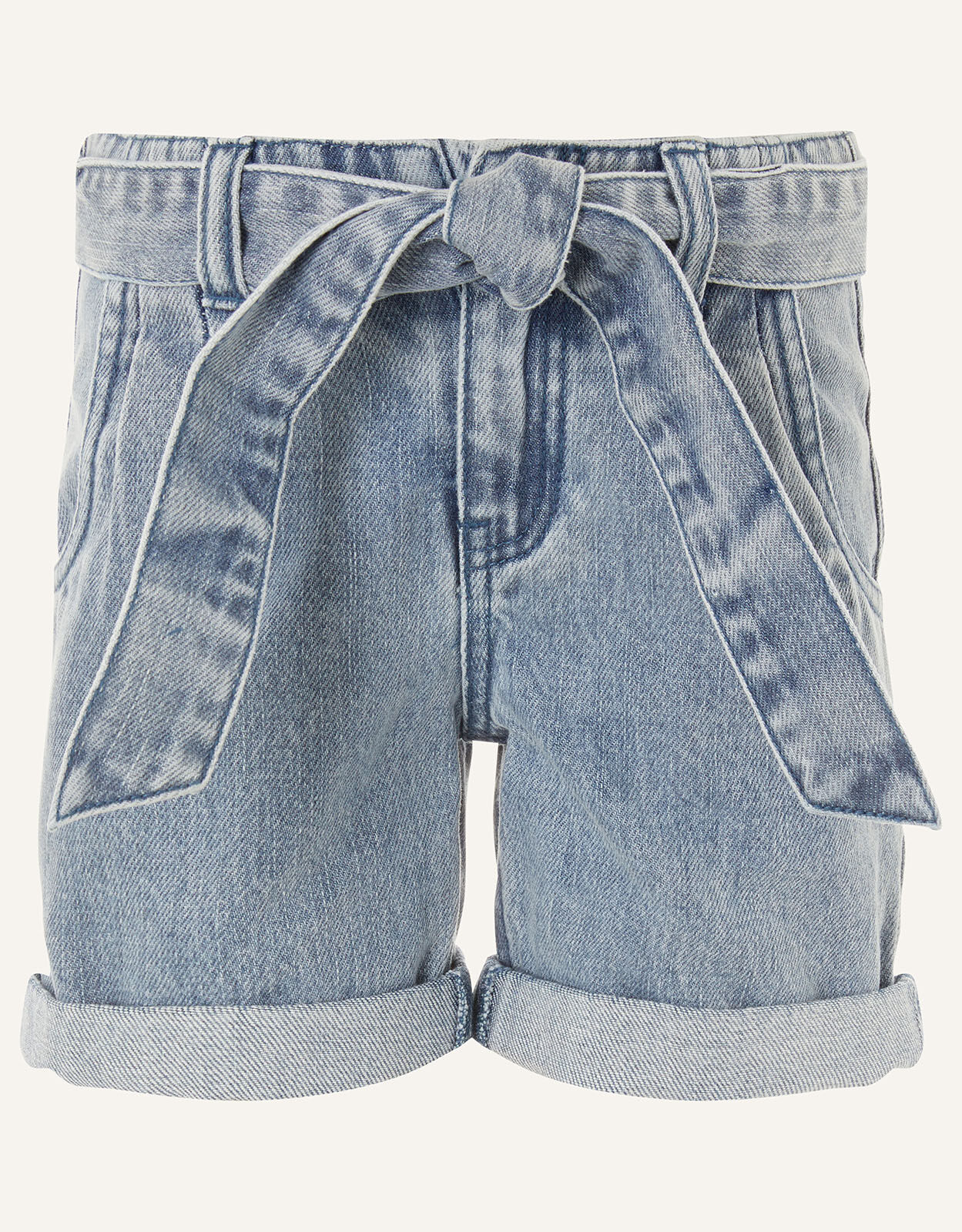 Belted Denim Shorts Girls Trousers Leggings Monsoon ROI