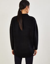 Star Jumper with Recycled Polyester, Black (BLACK), large