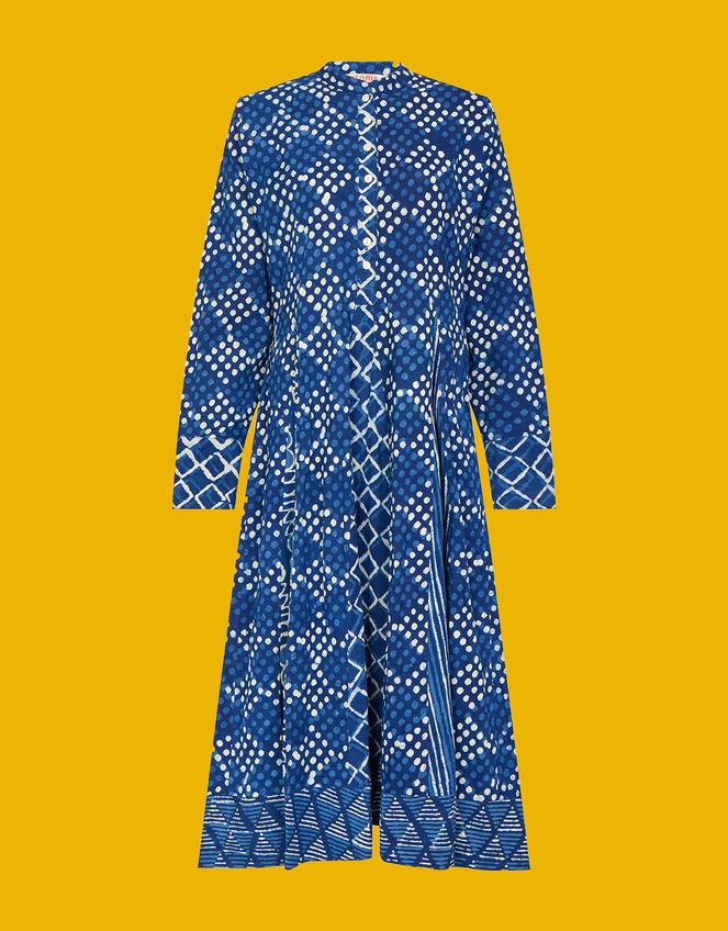La Galeria Elefante Block Panel Dress, Blue (BLUE), large