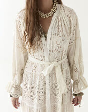 Maison Hotel Lilibet Broderie Maxi Dress, White (OFF WHITE), large