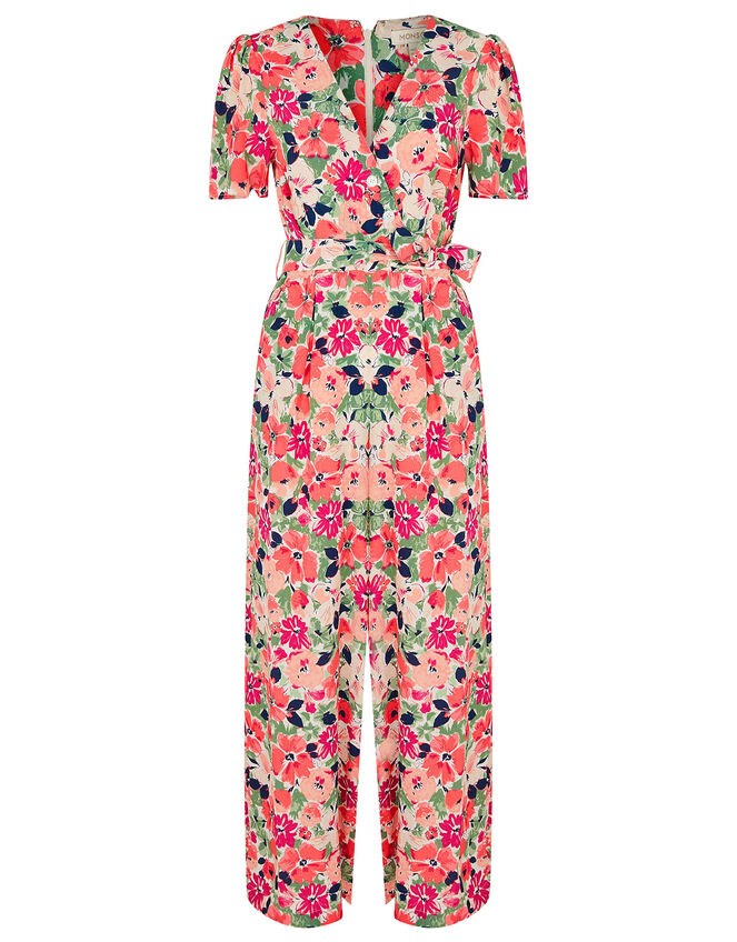 Monica Floral Wrap Jumpsuit, Pink (BLUSH), large