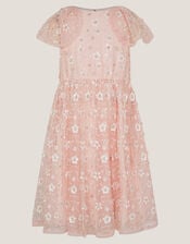 Latifa Floral Embellished Party Dress, Pink (PALE PINK), large