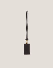 Card Holder Lanyard, Black (BLACK), large