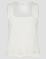 Cara Cutwork Cami Top, Ivory (IVORY), large