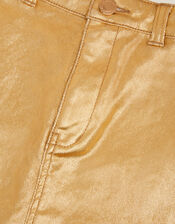 Jadine Scallop Metallic Skirt, Gold (GOLD), large