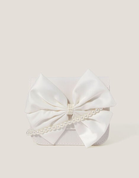 Large Bow Bridesmaid Mini Bag, Ivory (IVORY), large