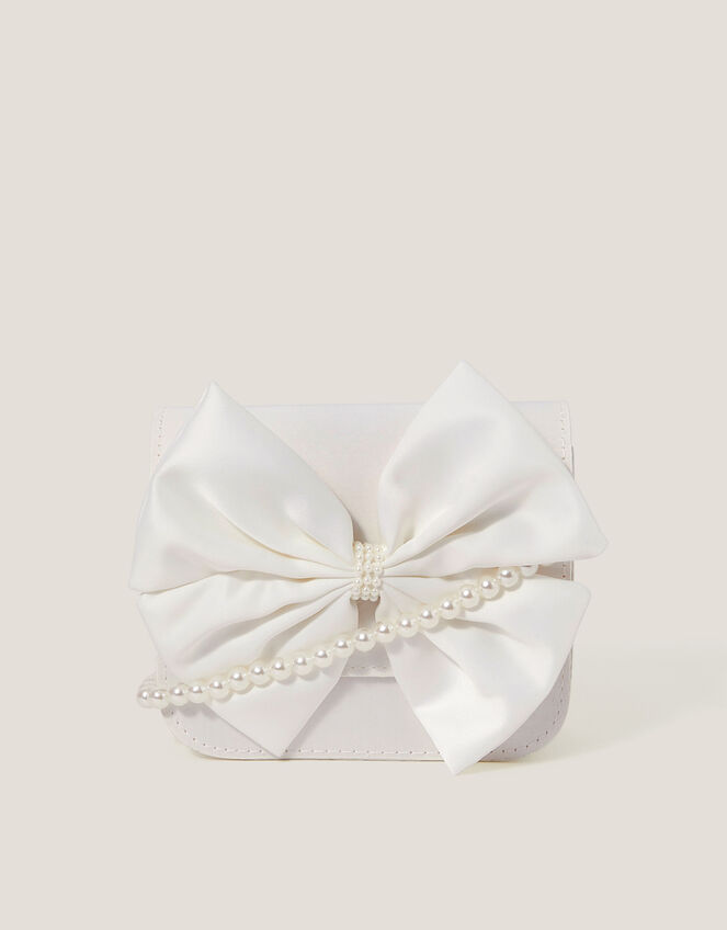 Large Bow Bridesmaid Mini Bag, Ivory (IVORY), large