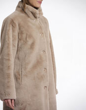 Rino & Pelle Nonna Faux Fur Teddy Coat, Camel (OATMEAL), large
