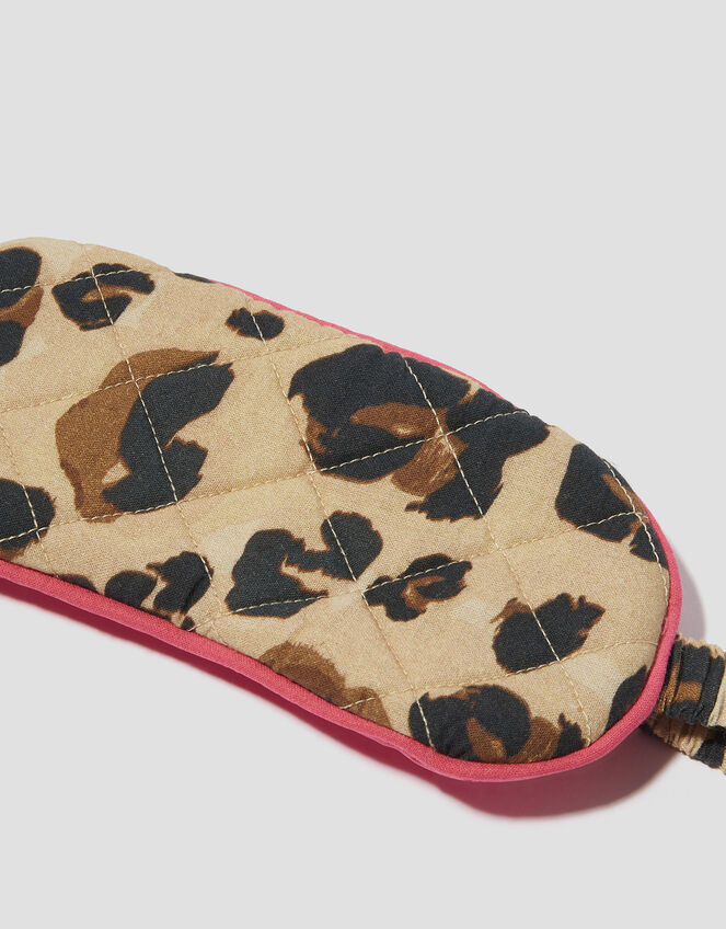 Leopard Print Eye Mask, Natural (NEUTRAL), large