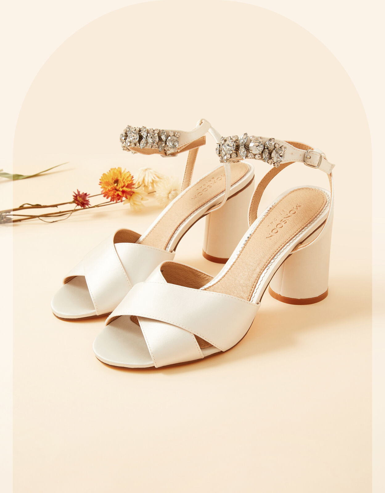 Lulu Pearl - High Block Heel Bridal Shoes - Charlotte Mills
