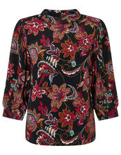Danny Paisley Print Top, Black (BLACK), large