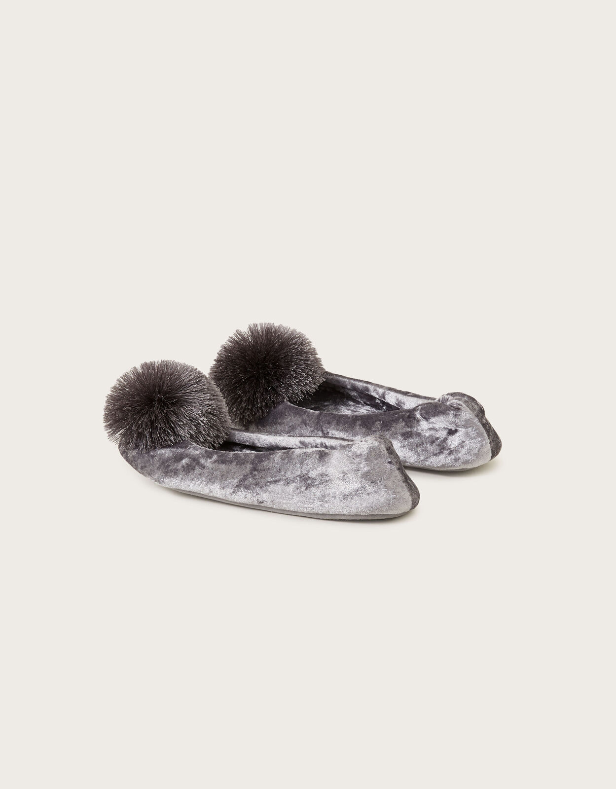 Grey ballerina slippers sale