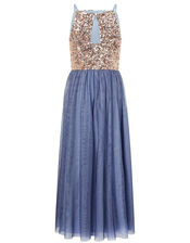 Selena Sequin Maxi Dress, Gold (GOLD), large