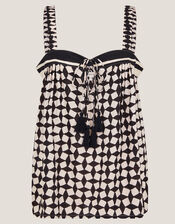 Geena Geometric Print Cami Top, Black (BLACK), large