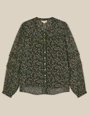 East Ellis Floral Print Blouse, Green (GREEN), large
