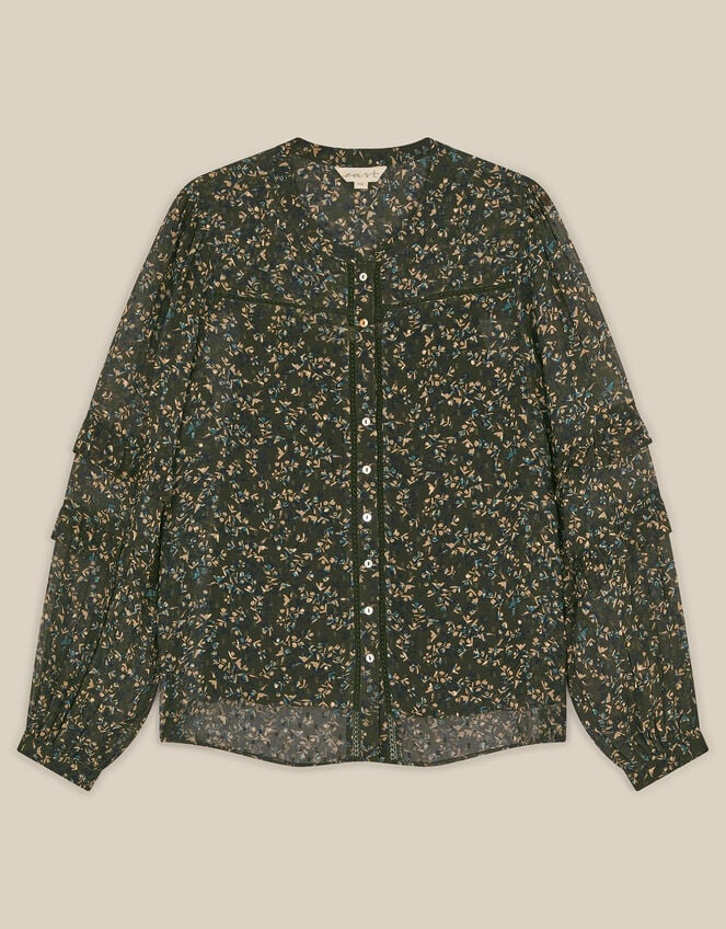 East Ellis Floral Print Blouse, Green (GREEN), large