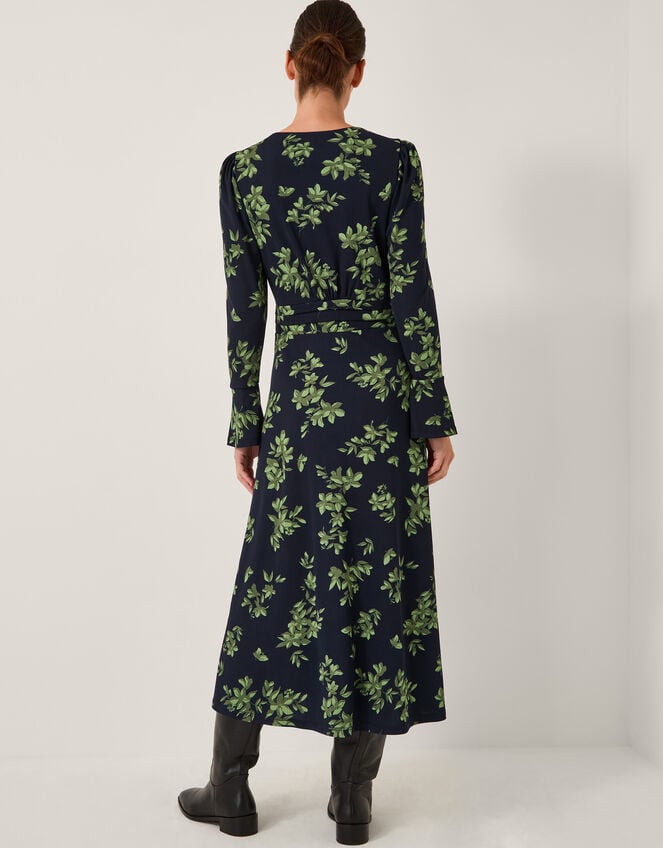 Joules Long Sleeve Jersey Midi Dress, Blue (NAVY), large