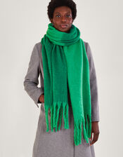 Two-Tone Blanket Scarf, Green (GREEN), large