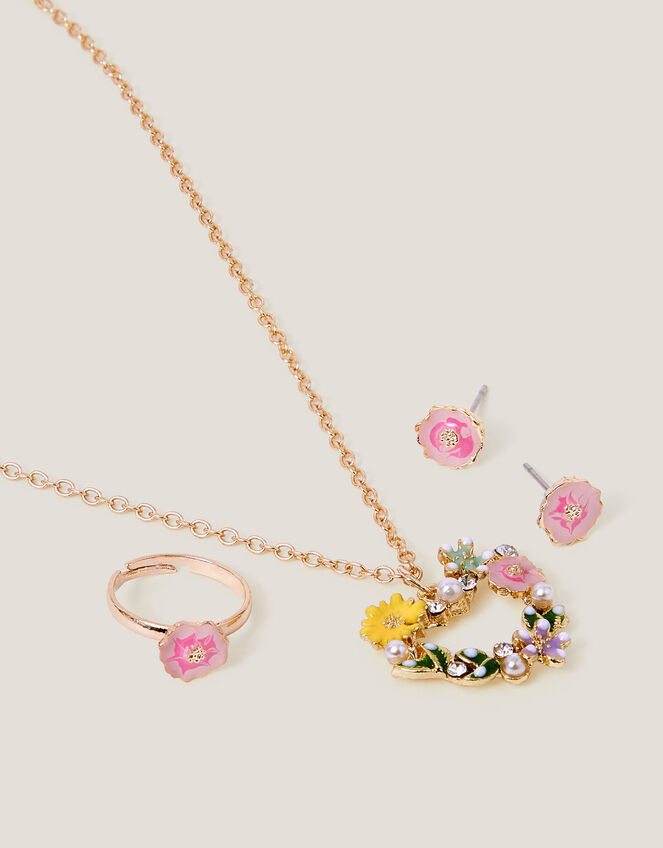Flower Heart Jewellery Set, , large