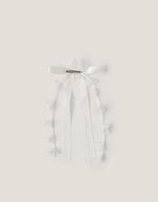 Floral Bow Hair Clip, , large