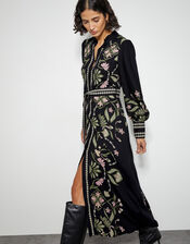 Sabrina Floral Print Maxi Dress, Black (BLACK), large