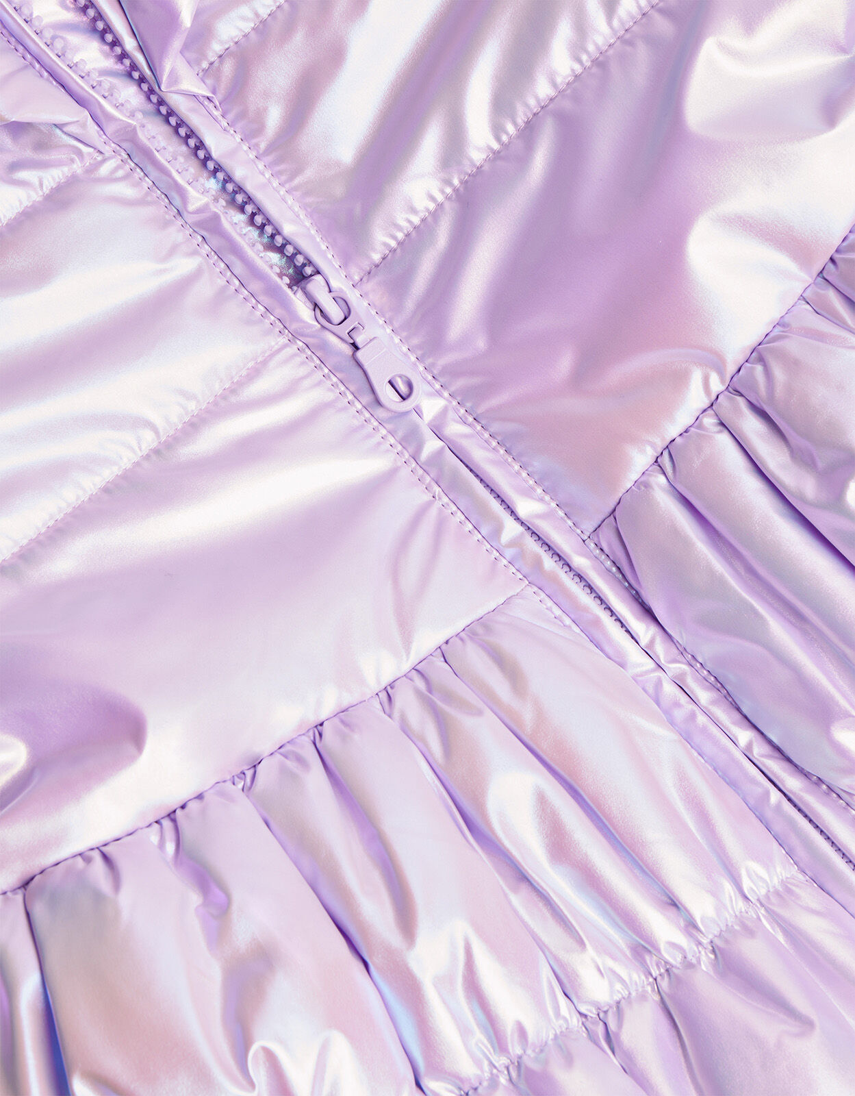 Metallic Padded Coat Purple