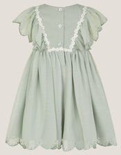 Baby Summer Scallop Dress, Green (SAGE), large