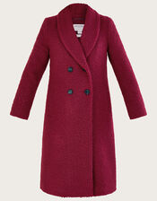 Bobbie Boucle Coat, Red (BERRY), large