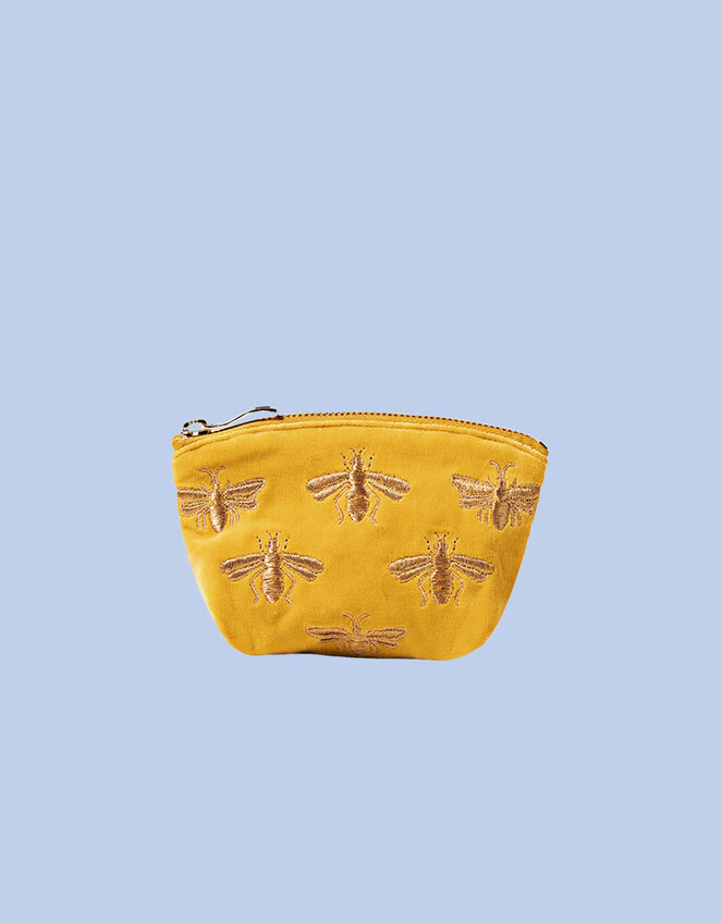 Elizabeth Scarlett Honey Bee Velvet Coin Purse, , large
