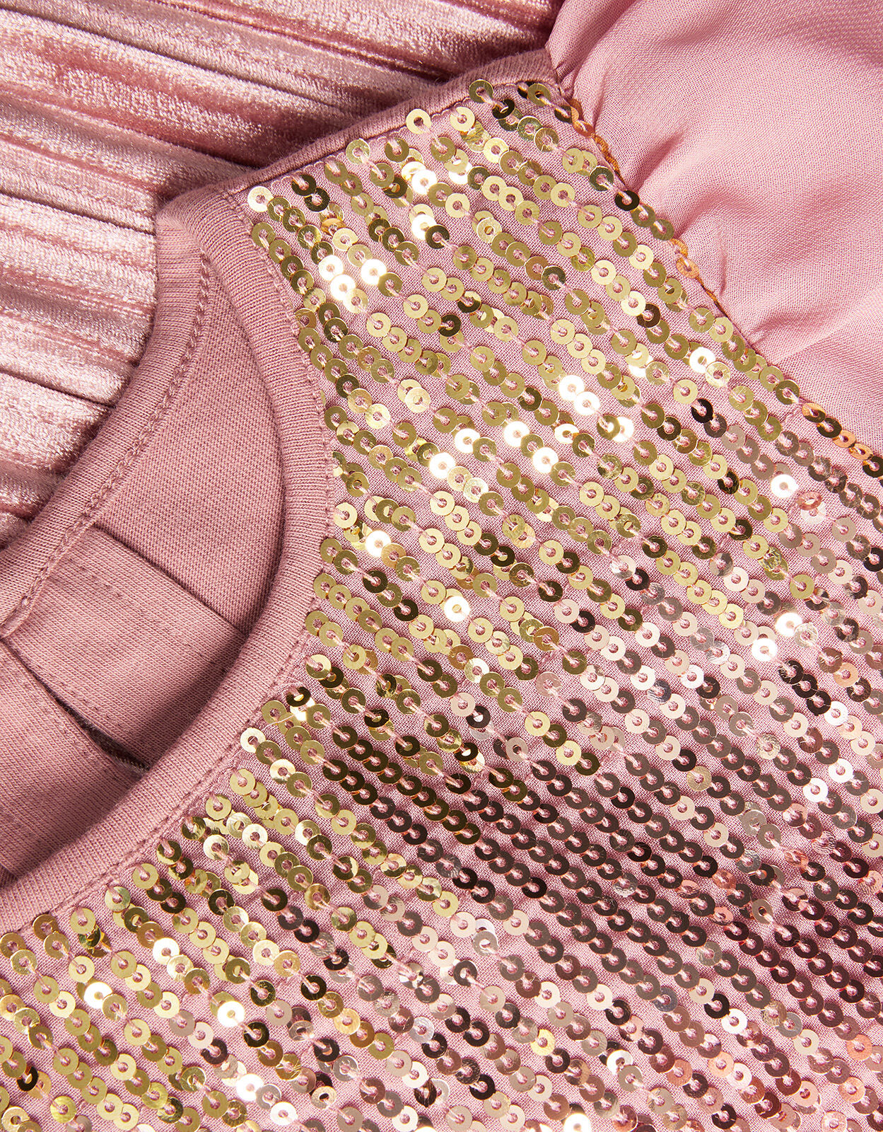Party Sequin Top and Trousers Set Pink