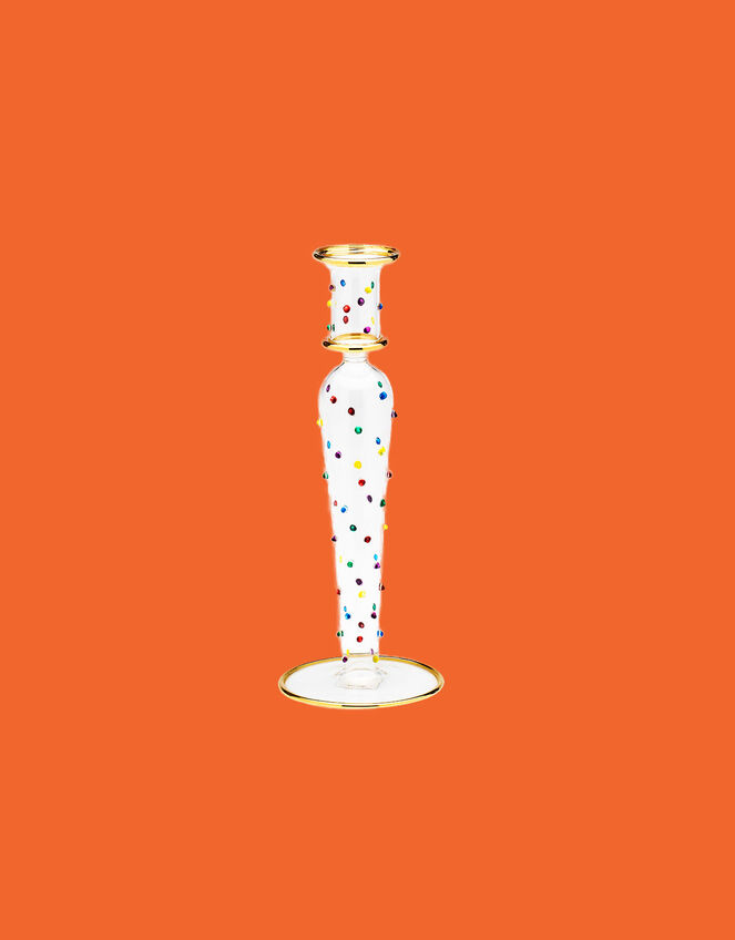 Anna and Nina Confetti Glass Candle Holder, , large