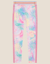 Active Palm Print Leggings , Pink (PINK), large