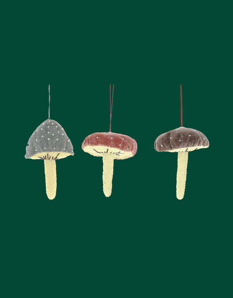 Fiona Walker Pastel Velvet Mushroom Set of Three, , large
