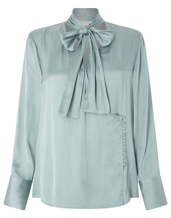 Sandi Wrap Blouse, Teal (DUCK EGG), large
