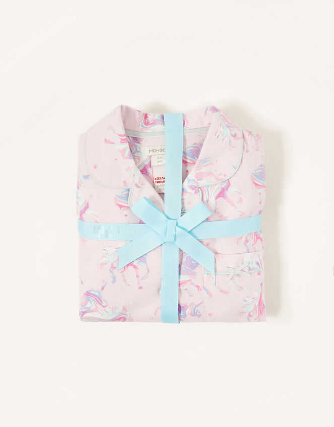 Ada Unicorn Flannel Pyjama Set, Pink (PINK), large