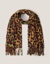 Lottie Leopard Print Scarf, , large