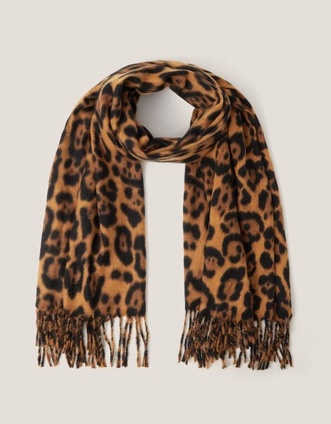 Lottie Leopard Print Scarf, , large