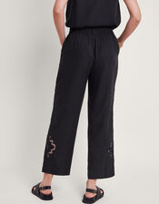 Cara Cutwork Trousers, Black (BLACK), large