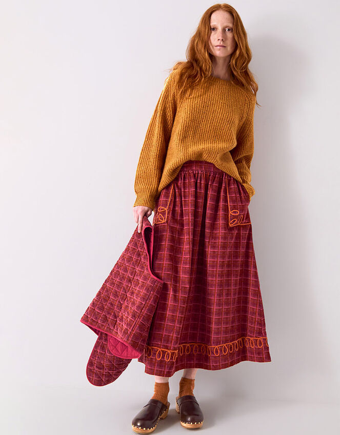 East Jiya Donegal Knit Jumper, Yellow (MUSTARD), large