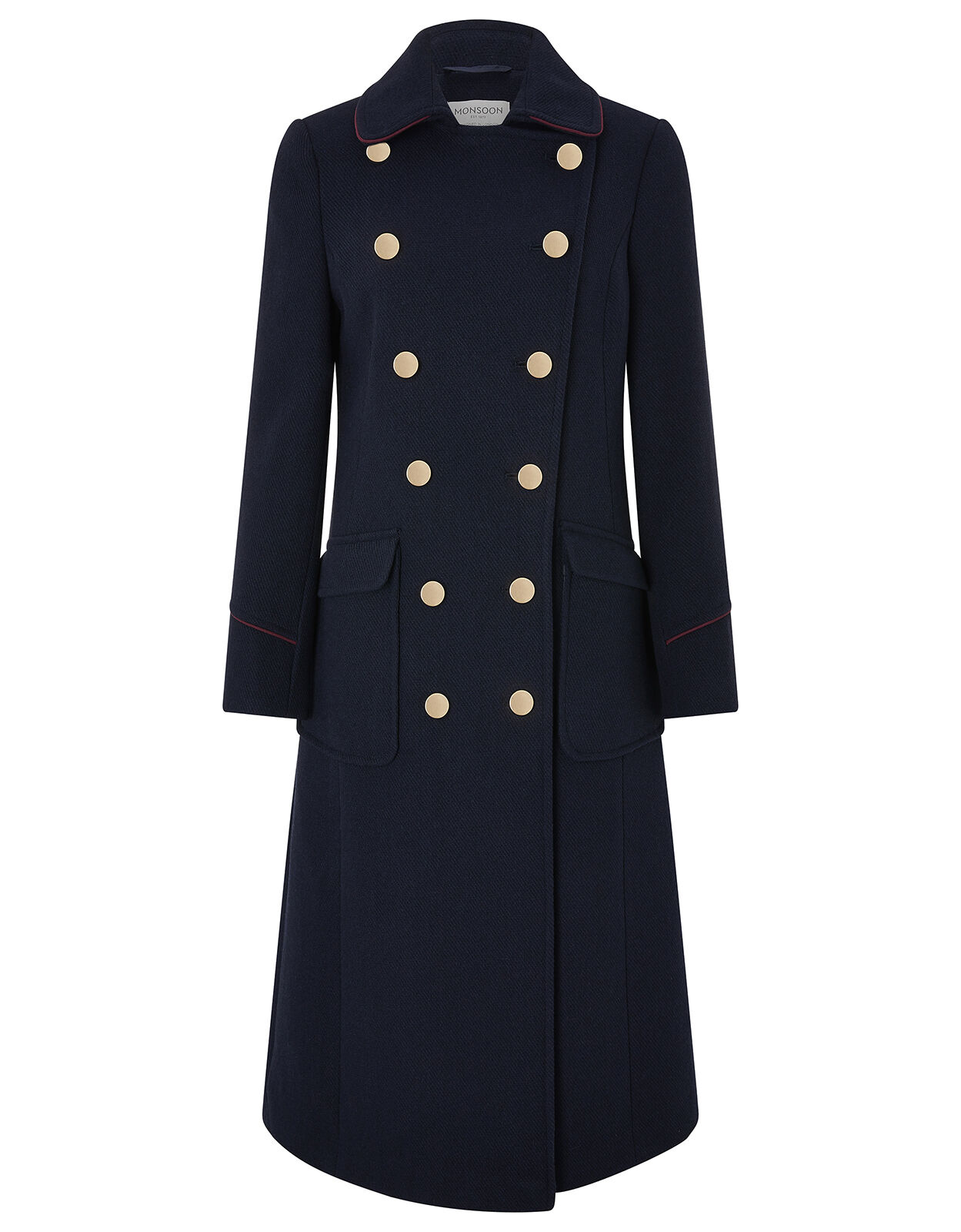 Anna maxi military coat clearance