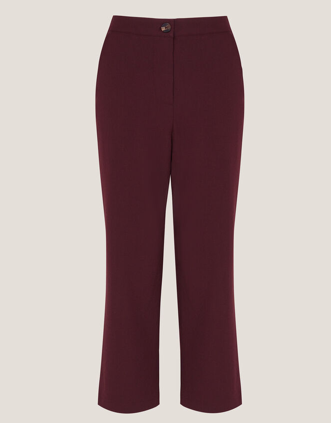 Julia Straight Crop Pants, Purple (AUBERGINE), large