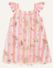 Trapeze Unicorn Embellished Dress, Pink (PINK), large